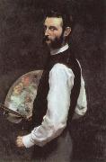 Frederic Bazille Self-Portrait with Palette oil on canvas